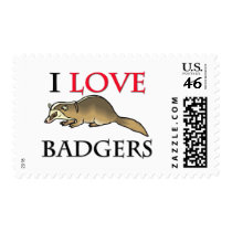 I Love Badgers Stamp