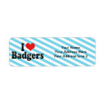 I Love Badgers Return Address Labels