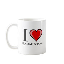 I Love Badminton Mugs