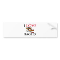 I Love Bagels Bumper Sticker