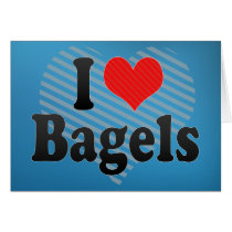 I Love Bagels Greeting Card