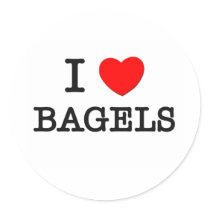 I Love BAGELS ( food ) Sticker