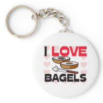 I Love Bagels Keychains