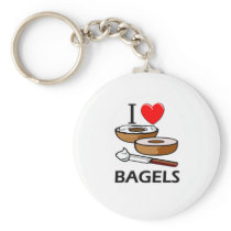 I Love Bagels Key Chain
