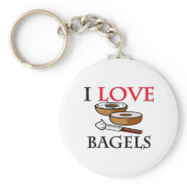 I Love Bagels Key Chain