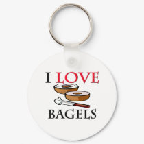 I Love Bagels keychains by foodshirts I Love Bagels keychains