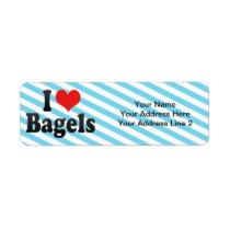 I Love Bagels Custom Return Address Labels