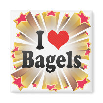 I Love Bagels Magnet