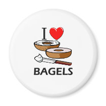 I Love Bagels Refrigerator Magnet