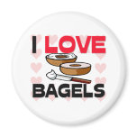 I Love Bagels Fridge Magnet