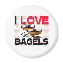 I Love Bagels Fridge Magnet