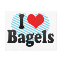 I Love Bagels Postcard