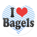 I Love Bagels stickers