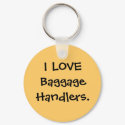 I LOVE Baggage Handlers luggage tag keychains