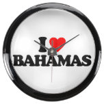 I LOVE BAHAMAS AQUARIUM CLOCK