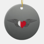 I Love Bahrain -wings Christmas Ornament