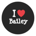 I love Bailey heart T-Shirt stickers by funnycustomtshirts I love Bailey heart T-Shirt stickers
