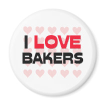 I LOVE BAKERS magnets