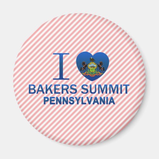 I Love Bakers Summit, PA Refrigerator Magnets