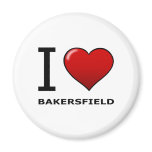 I LOVE BAKERSFIELD,CA - CALIFORNIA REFRIGERATOR MAGNETS
