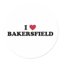 I Love Bakersfield California Sticker
