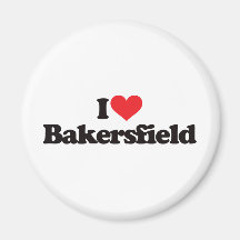 I Love Bakersfield Fridge Magnet