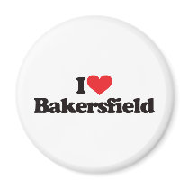 I Love Bakersfield Fridge Magnet
