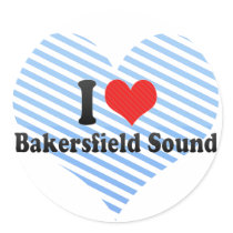 I Love Bakersfield Sound Round Sticker