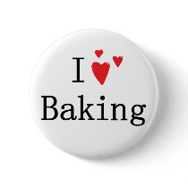 I Love Baking Pinback Button