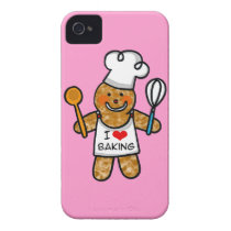 I love baking (gingerbread man cookie) case-mate iphone 4 cases