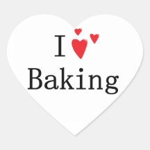 I Love Baking Heart Sticker