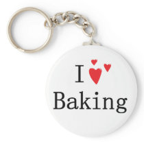 I Love Baking Keychains