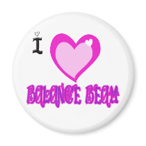 I LOVE Balance Beam Refrigerator Magnet