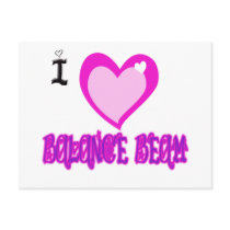 I LOVE Balance Beam Postcard