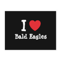 I love Bald Eagles heart custom personalized postcards
