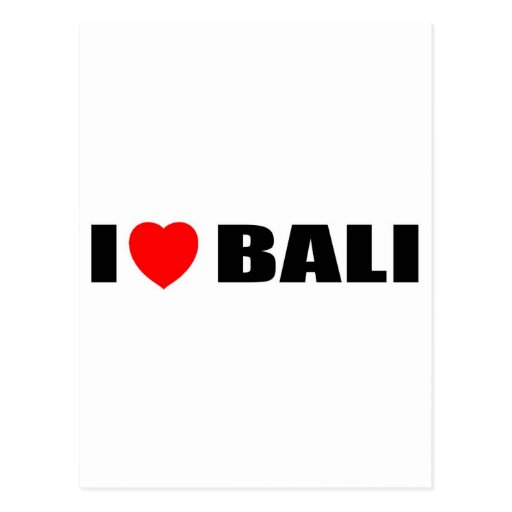 I Love Bali, Indonesia Postcards