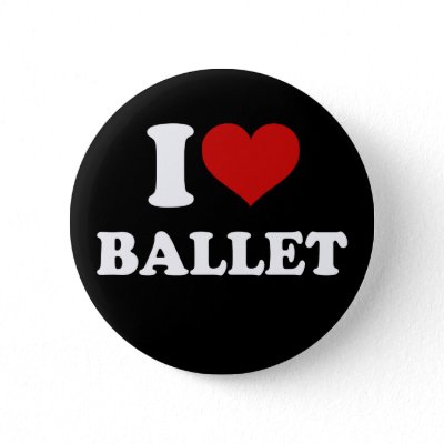 I Love Ballet buttons