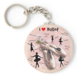 I love Ballet Key Chain
