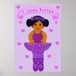 I Love Ballet Poster~African American