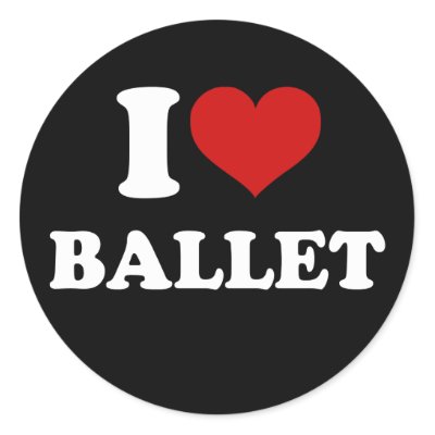 I Love Ballet stickers