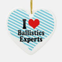 I Love Ballistics Experts Ornaments