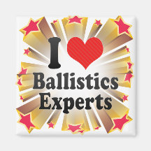 I Love Ballistics Experts Refrigerator Magnets