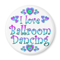 I Love Ballroom Dancing Refrigerator Magnets