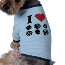 I love balls icon pet clothing