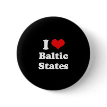 I Love Baltic States Tshirt Pin
