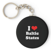 I Love Baltic States Tshirt Key Chains