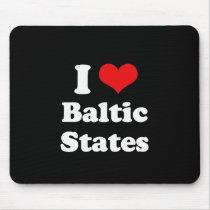 I Love Baltic States Tshirt Mouse Pad