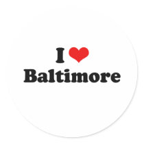 I LOVE BALTIMORE STICKERS