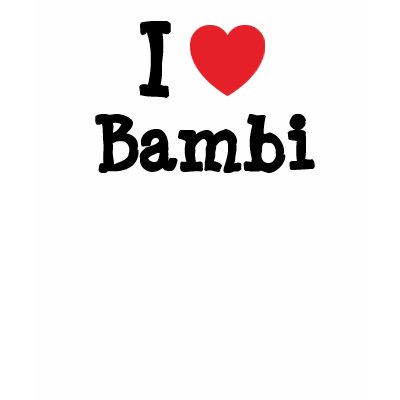 I love Bambi heart T-Shirt by funnycustomtshirts