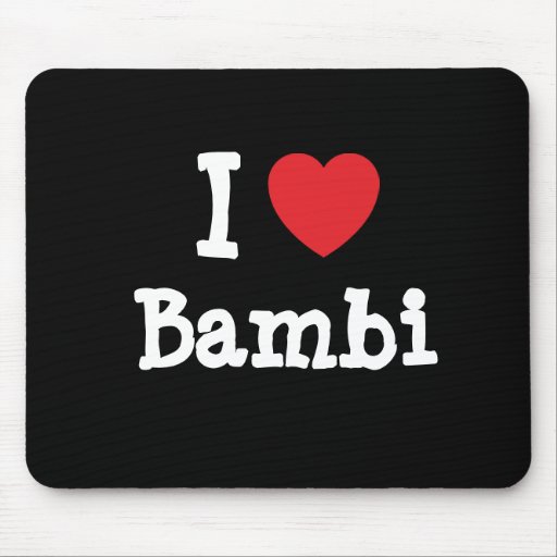 I love Bambi heart T-Shirt Mouse Mats